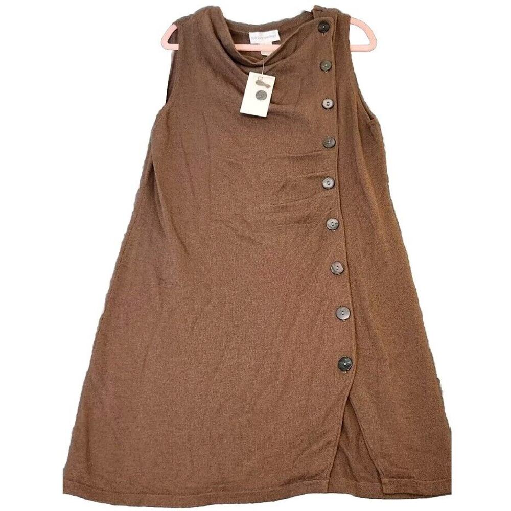 Soft Surroundings Sheath Dress Womens XL Brown‎ Wool Cashmere Angora Blend NWT
